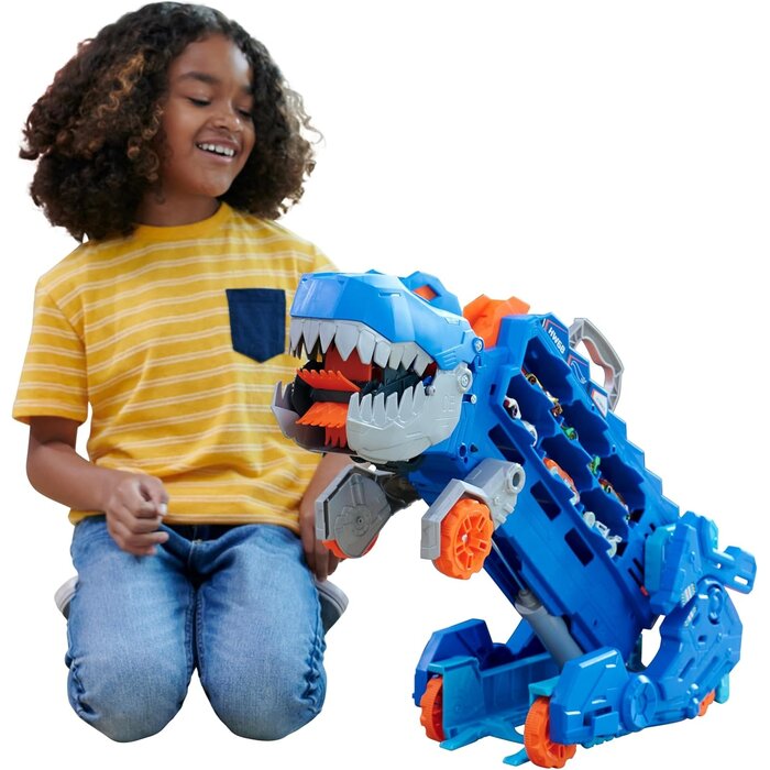 T-Rex Verwandlungs-Truck mit Rennstrecke & Sound - jetzt bis zu 34% sparen