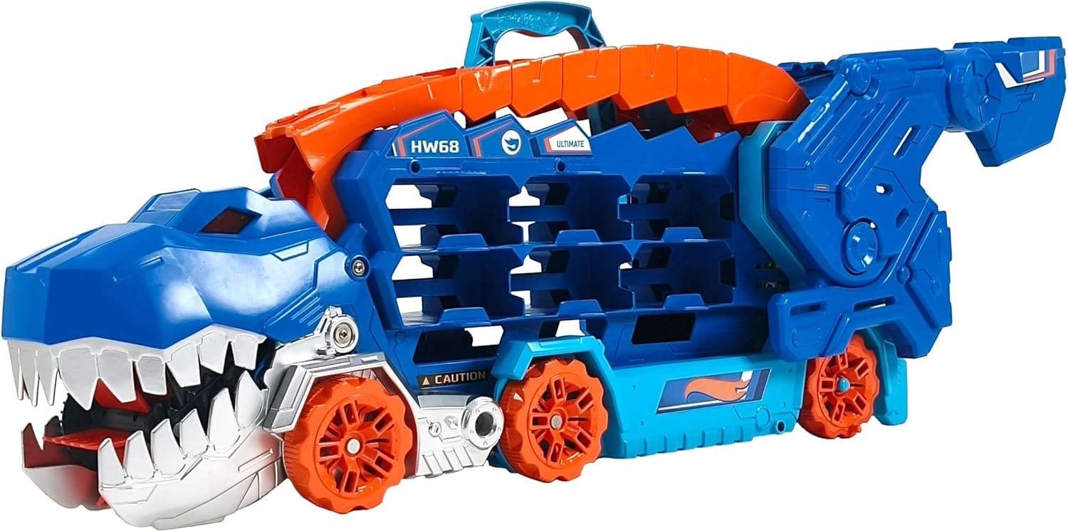 T-Rex Verwandlungs-Truck mit Rennstrecke & Sound - jetzt bis zu 34% sparen