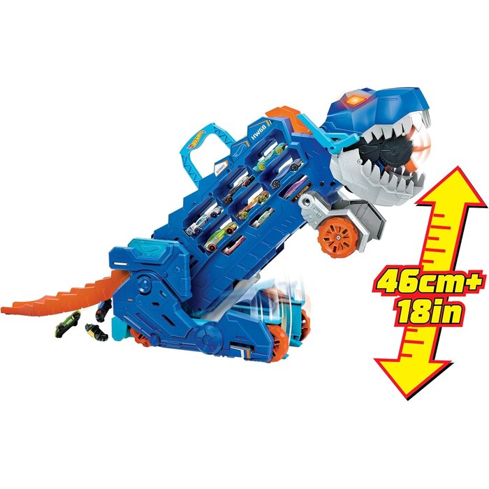 T-Rex Verwandlungs-Truck mit Rennstrecke & Sound - jetzt bis zu 34% sparen