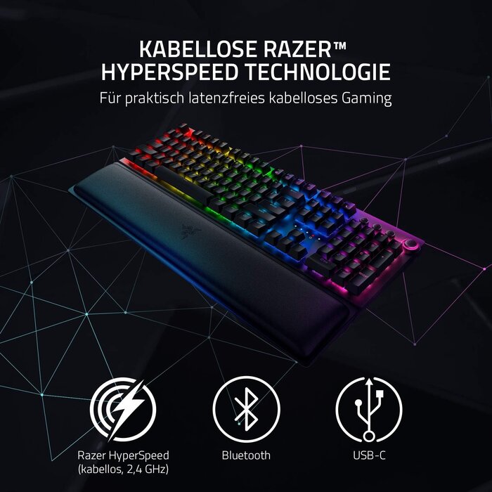 Kabellose mechanische Gaming-Tastatur RGB QWERTZ - bis zu 35% Rabatt
