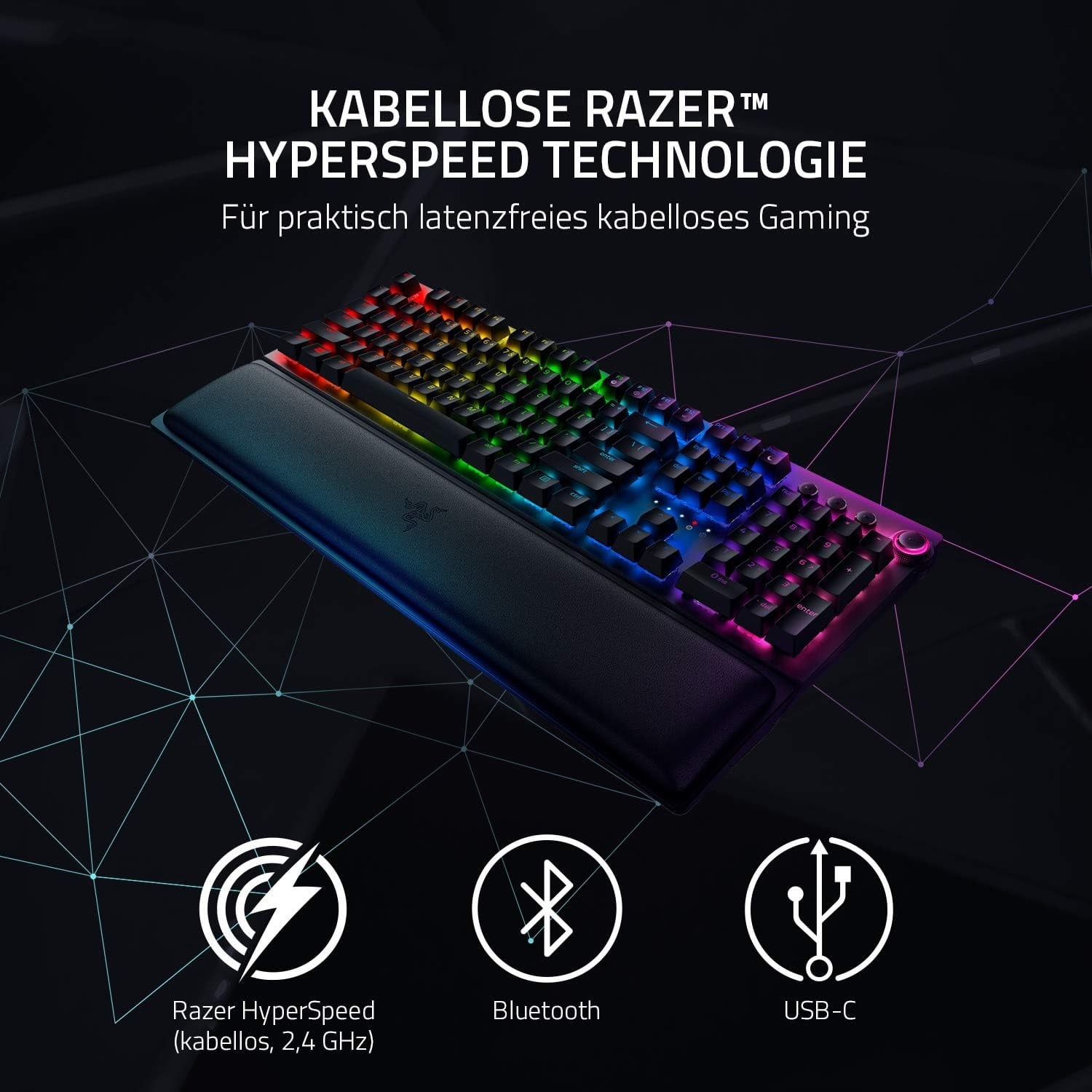 Kabellose mechanische Gaming-Tastatur RGB QWERTZ - bis zu 35% Rabatt