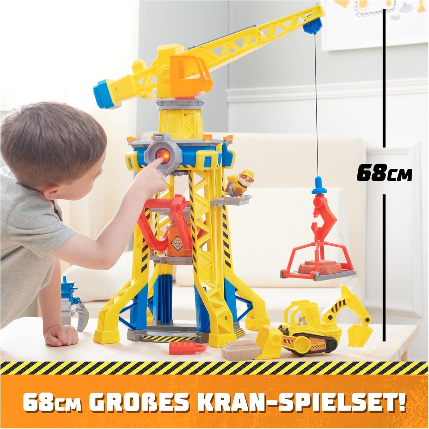 Kranturm-Spielset 68 cm mit Rubble-Figur & Kinetic Sand - bis zu 29% Rabatt