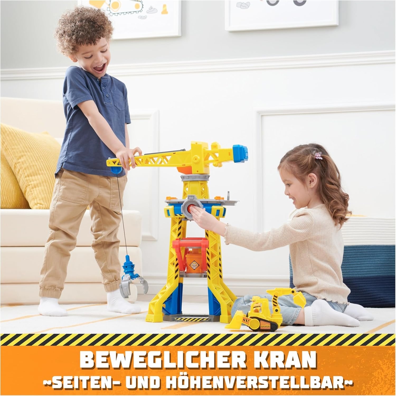Kranturm-Spielset 68 cm mit Rubble-Figur & Kinetic Sand - bis zu 29% Rabatt