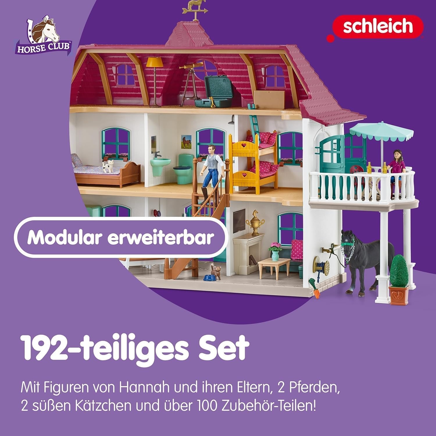 Großes Pferdehof Spielset mit Wohnhaus & Stall - bis zu 30% Rabatt