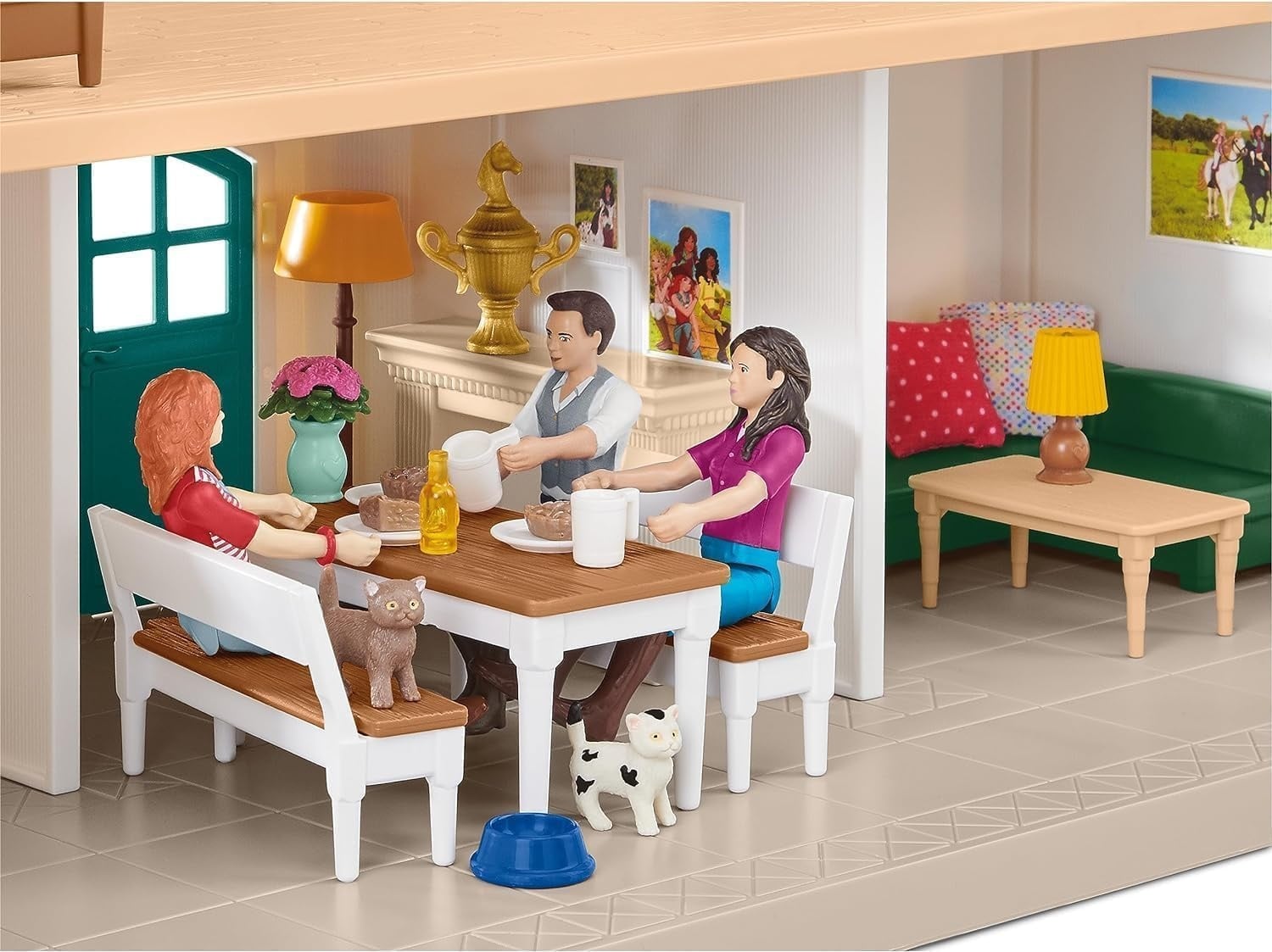 Großes Pferdehof Spielset mit Wohnhaus & Stall - bis zu 30% Rabatt