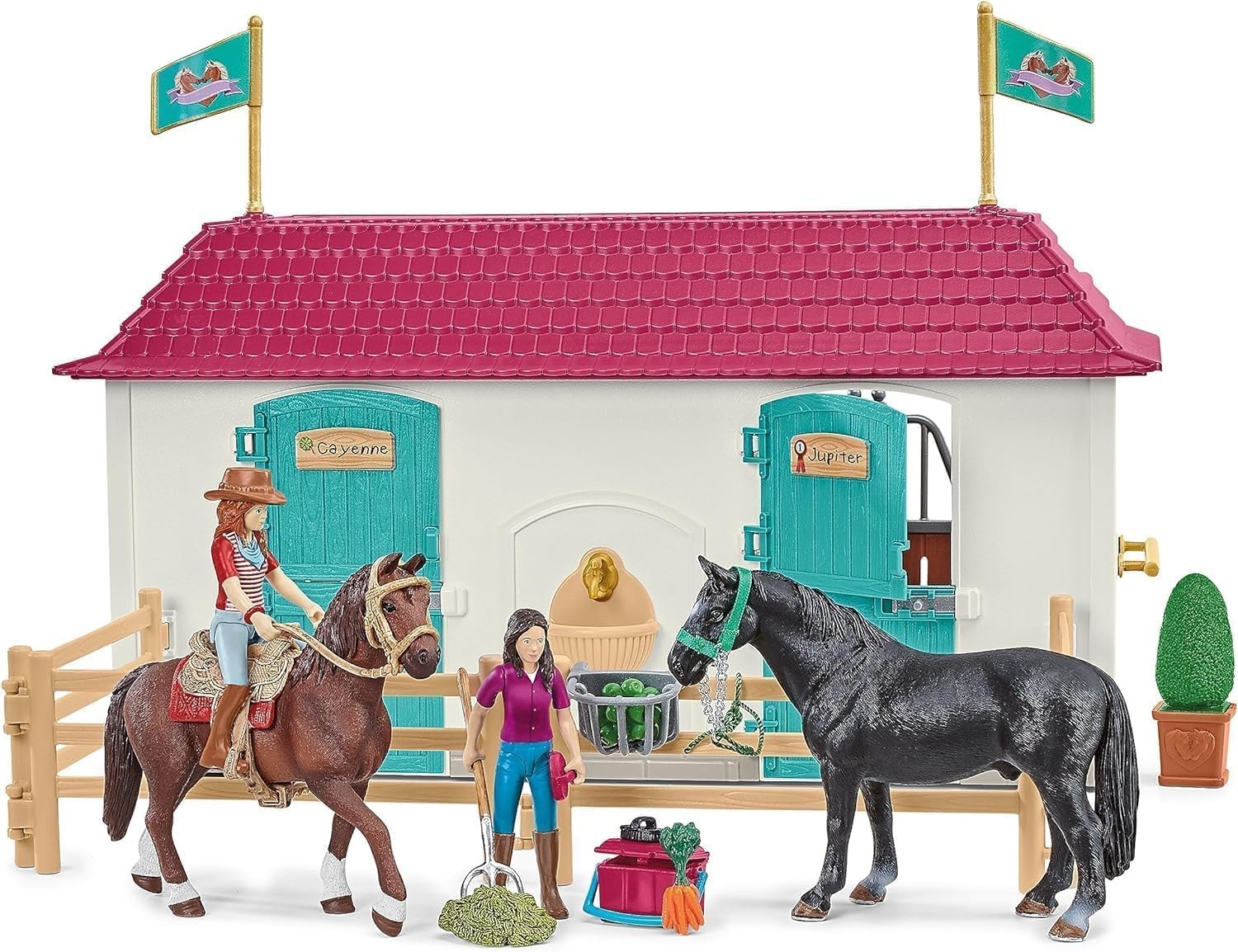 Großes Pferdehof Spielset mit Wohnhaus & Stall - bis zu 30% Rabatt