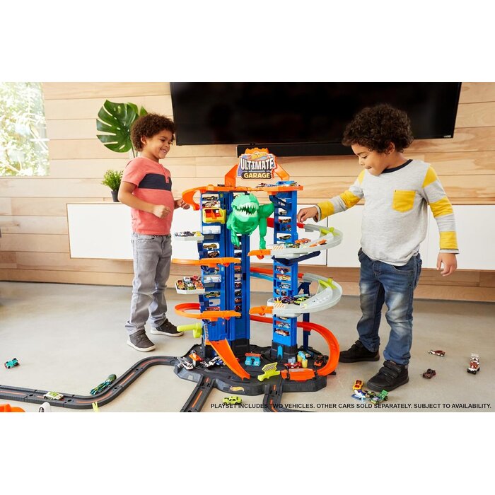 Mega Parkhaus-Spielset mit Robo T-Rex | Bis zu 35% Rabatt