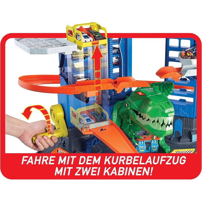 Mega Parkhaus-Spielset mit Robo T-Rex | Bis zu 35% Rabatt