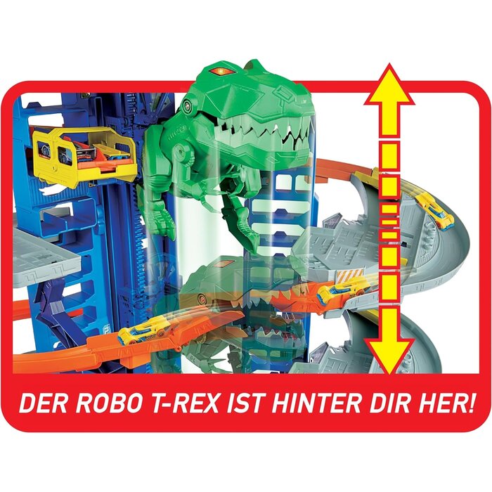 Mega Parkhaus-Spielset mit Robo T-Rex | Bis zu 35% Rabatt