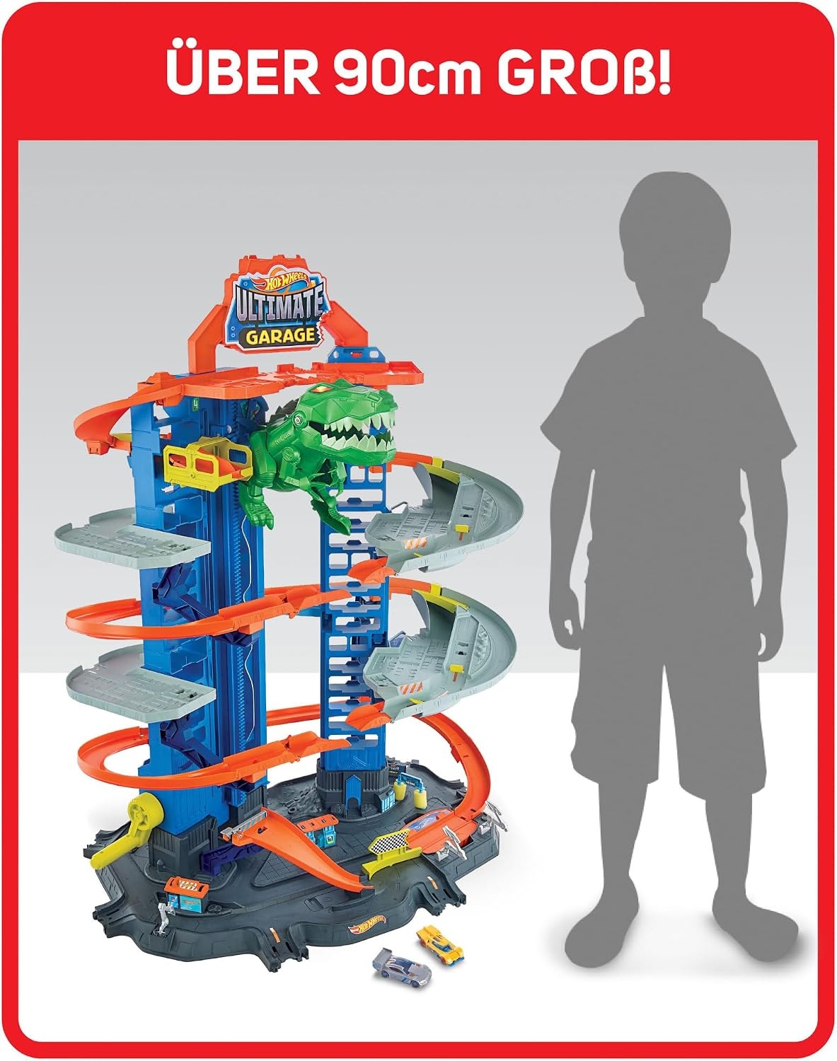 Mega Parkhaus-Spielset mit Robo T-Rex | Bis zu 35% Rabatt