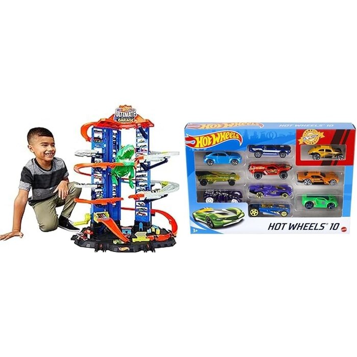 Mega Parkhaus-Spielset mit Robo T-Rex | Bis zu 35% Rabatt