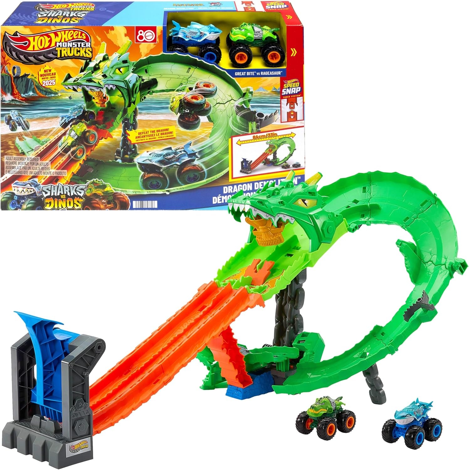 Action Monster-Rennbahn Sharks vs. Dinos Set - Jetzt bis zu 33% günstiger