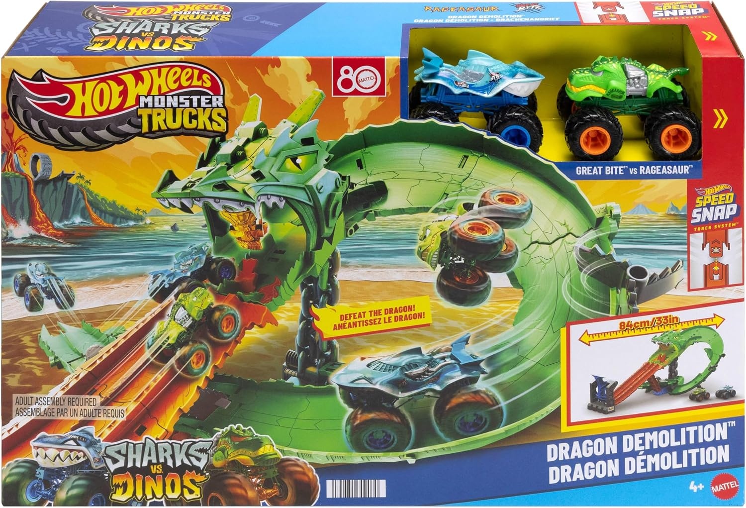 Action Monster-Rennbahn Sharks vs. Dinos Set - Jetzt bis zu 33% günstiger