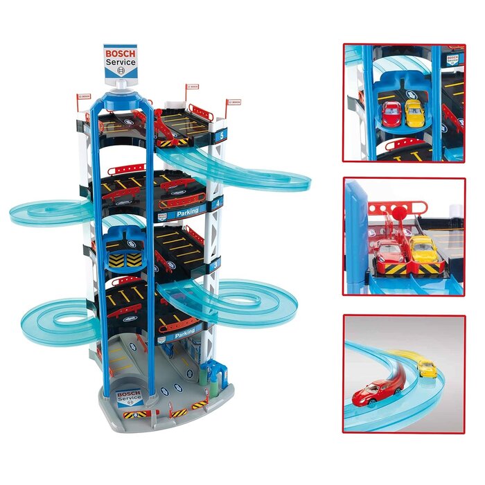 Parkhaus Spielset 5 Ebenen mit Doppelrampe & 2 Autos - jetzt bis zu 34% sparen