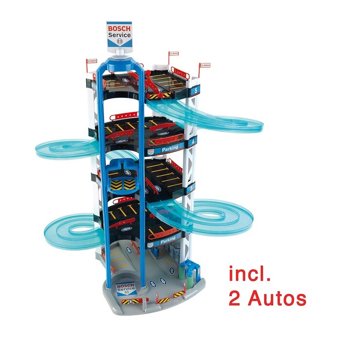 Parkhaus Spielset 5 Ebenen mit Doppelrampe & 2 Autos - jetzt bis zu 34% sparen