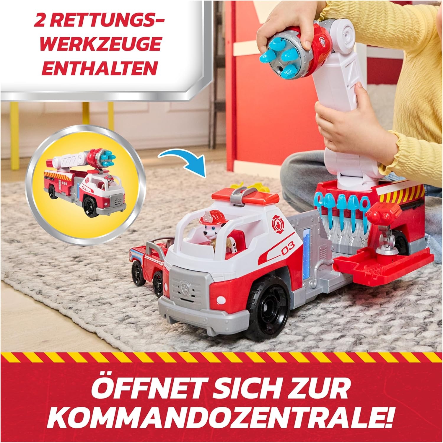 Großes Rettungs-Feuerwehrauto mit Zubehör - jetzt bis zu 33 % günstiger