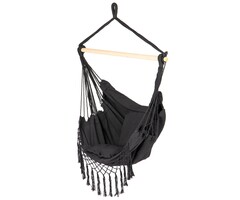 Viking Choice Hängesessel Brasilianischer Stil Schwarz 130x96cm - bis zu 23% sparen
