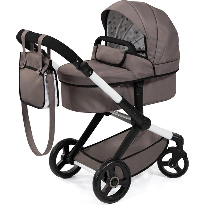 Kombi-Puppenwagen XEO - höhenverstellbar - Cappuccino - bis zu 34% sparen