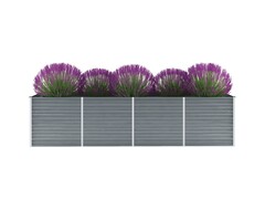 Vidaxl Hochbeet aus verzinktem Stahl 320x80x77cm - Grau - bis zu 41% Rabatt