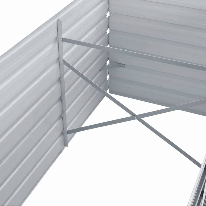 Vidaxl Großes Hochbeet aus verzinktem Stahl 320x80x77cm Grau - bis zu 34% sparen