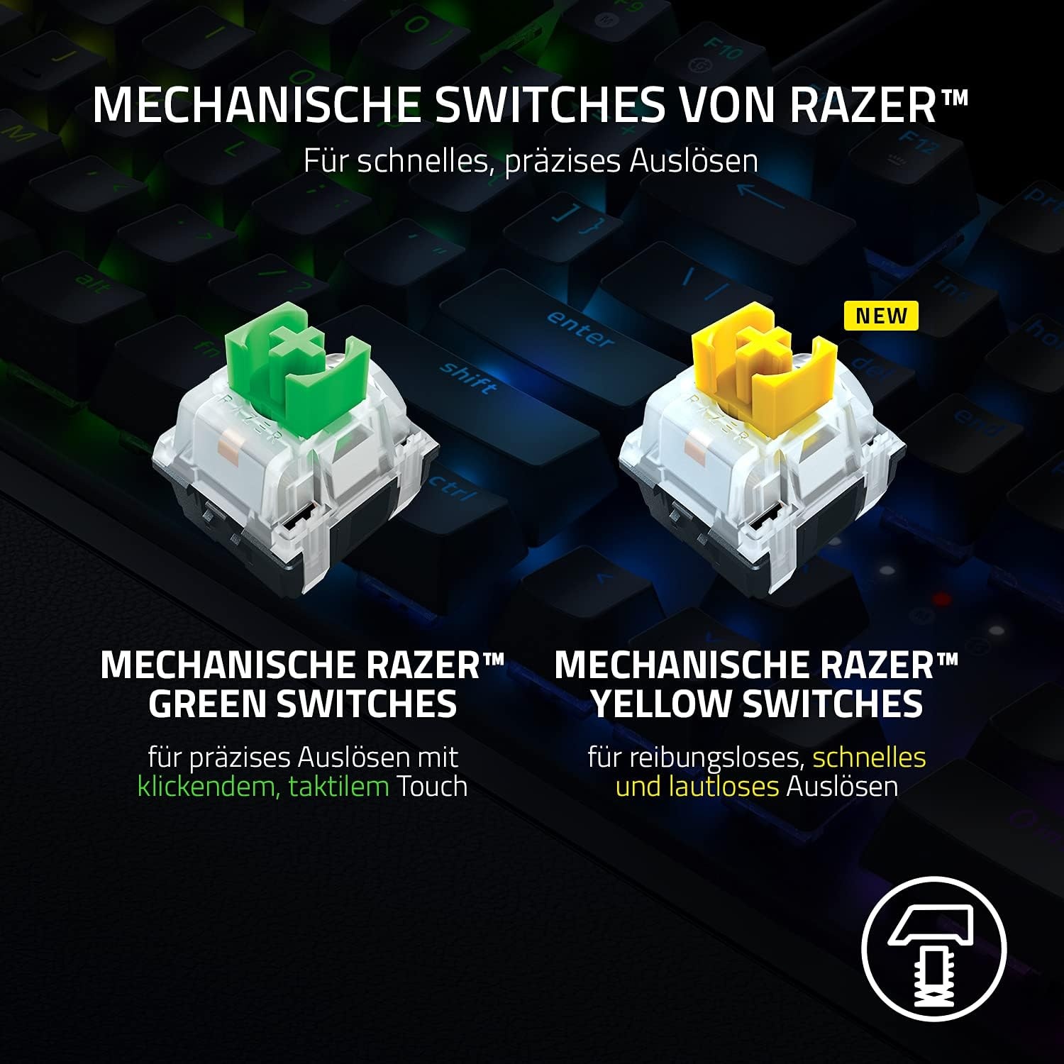 Razer Mechanische Gaming-Tastatur mit RGB-Beleuchtung - Jetzt bis zu 35% sparen