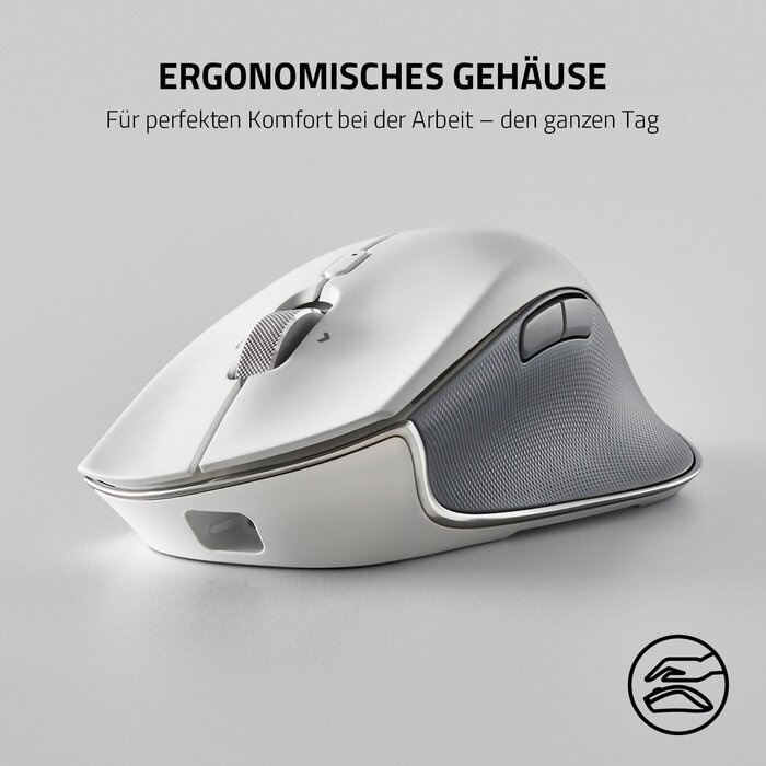 Razer Ergonomische Funkmaus, 16.000 DPI, Weiß - Bis zu 34% Rabatt