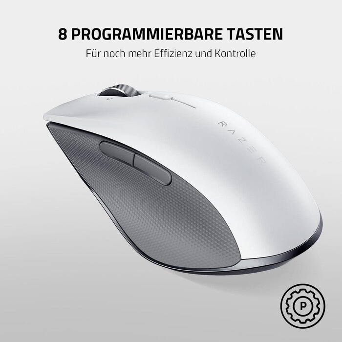 Razer Ergonomische Funkmaus, 16.000 DPI, Weiß - Bis zu 34% Rabatt