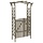Garten-Pergola mit Tor 116x204 cm - Massivholz Grau - Bis zu 35% Rabatt