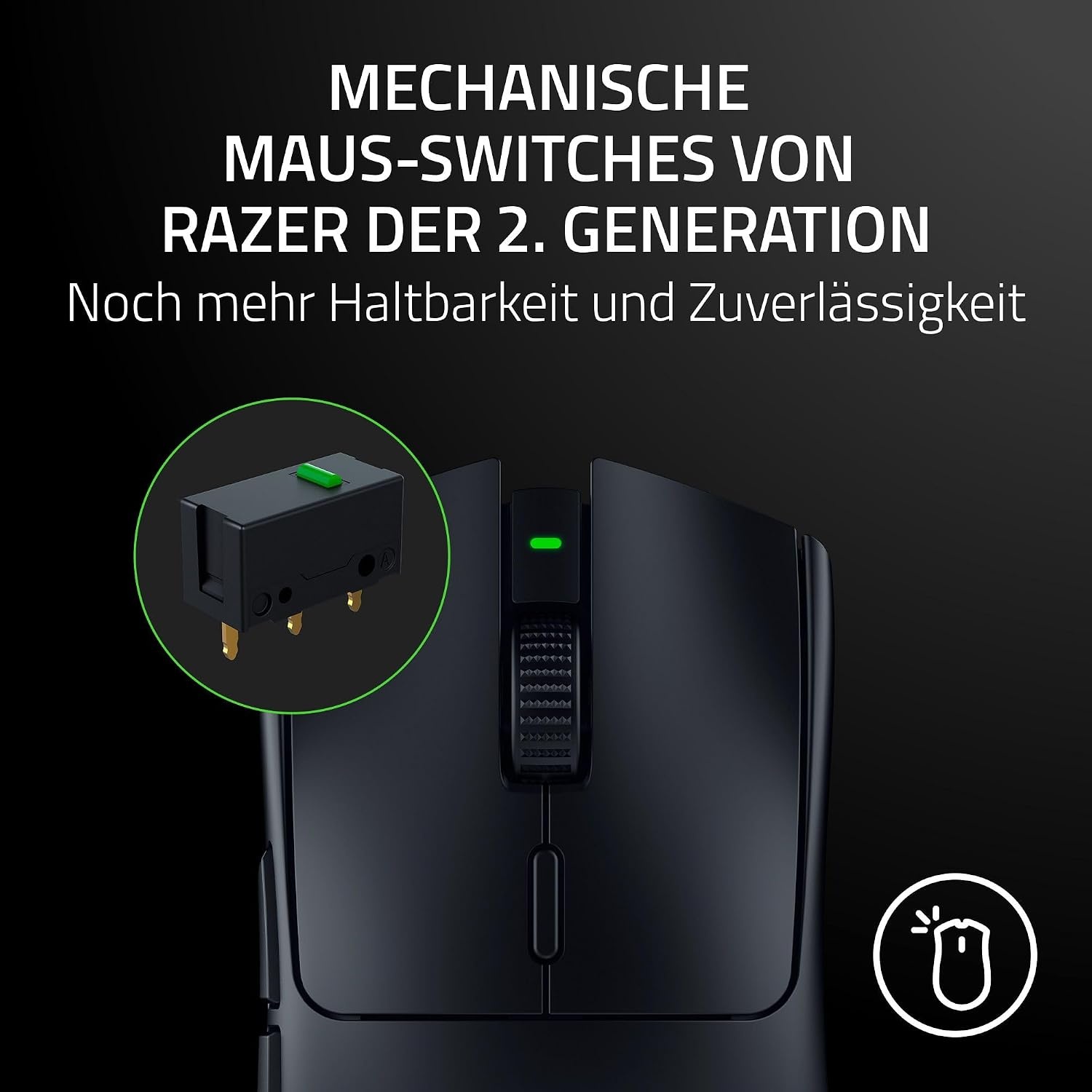 Kabellose E-Sport Gaming-Maus, 30.000 DPI, Schwarz - jetzt bis zu 34% sparen