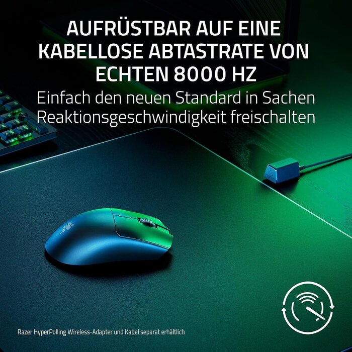 Kabellose E-Sport Gaming-Maus, 30.000 DPI, Schwarz - jetzt bis zu 34% sparen