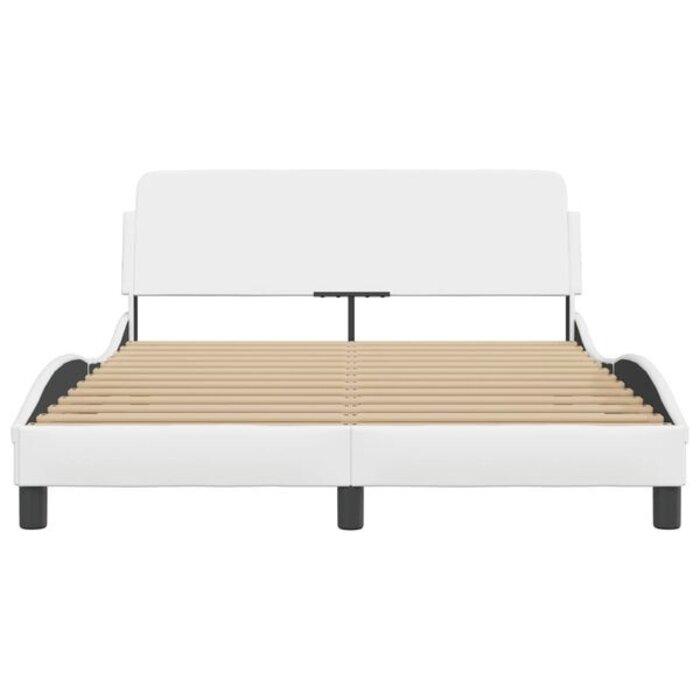 Vidaxl Weißes Kunstleder-Bett 120x200 cm - bis zu 35% Rabatt