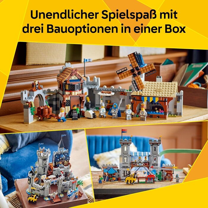 Mittelalterliche Burg 3-in-1 Bauset - Jetzt mit bis zu 34% Rabatt sichern