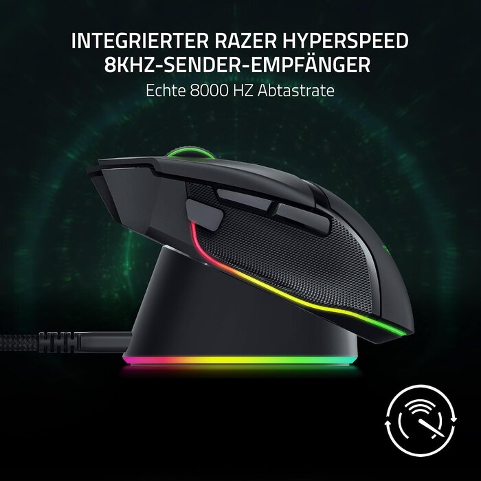 Razer Gaming Maus-Ladestation mit 8K Hz Transceiver - jetzt bis zu 34% günstiger