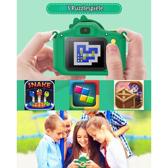 Digitale Kinderkamera 20MP Dual-Objektiv Grün - bis zu 31% Rabatt