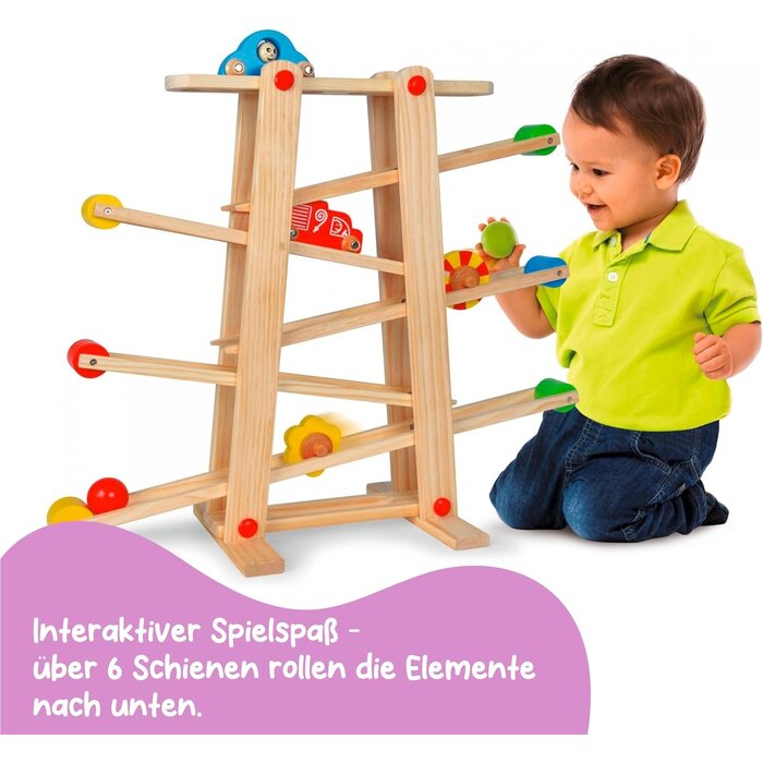 Bunte Holz-Kugelbahn für Kleinkinder - bis zu 33% Rabatt