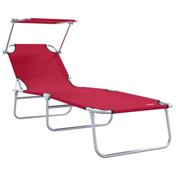 Vidaxl Sonnenliegen-Set 2-tlg. Rot - Klappbar & Bequem - Sparen Sie bis zu 34%