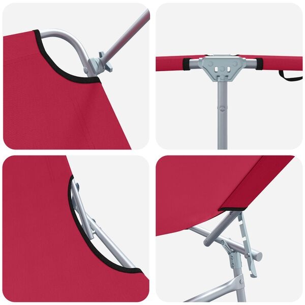 Vidaxl Sonnenliegen-Set 2-tlg. Rot - Klappbar & Bequem - Sparen Sie bis zu 34%