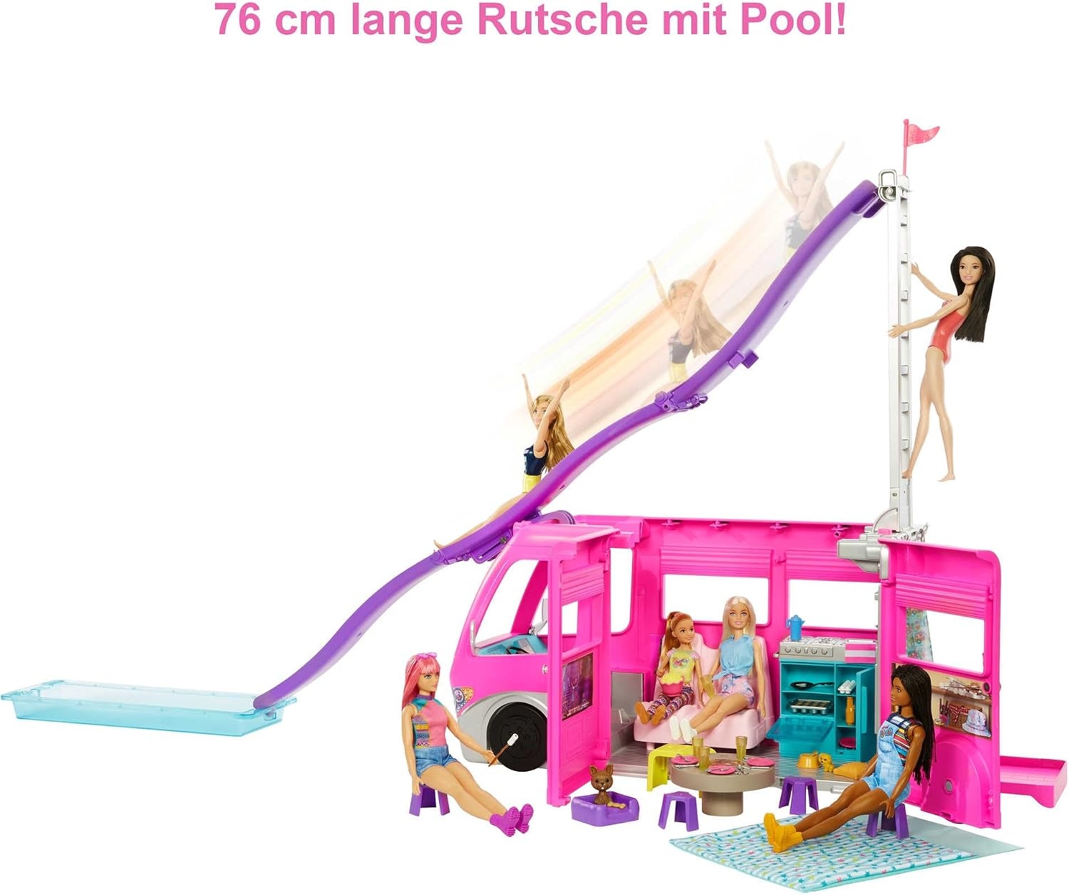 Wohnmobil Spielset mit Pool & Rutsche - Jetzt bis zu 34% Rabatt sichern!