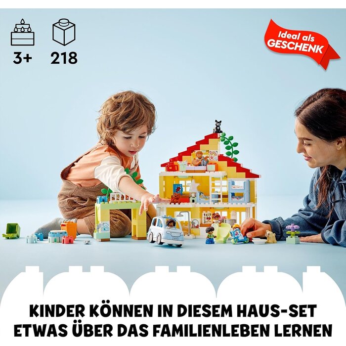 3-in-1 Familienhaus Puppenhaus für Kleinkinder - bis zu 35% Rabatt