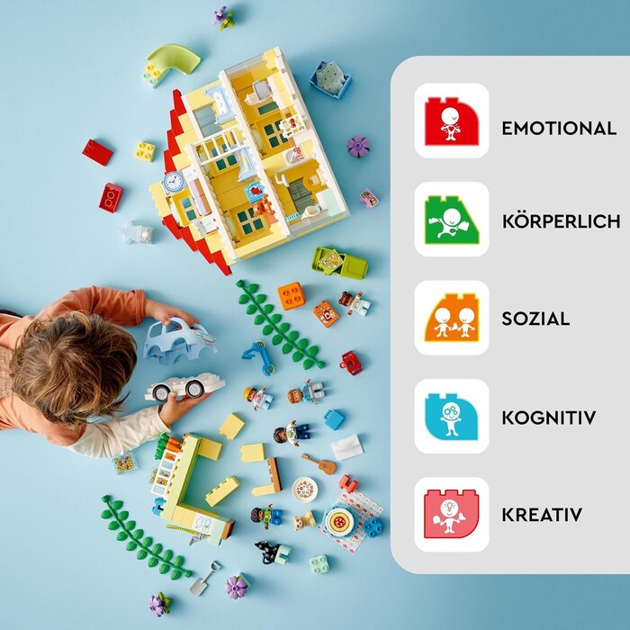 3-in-1 Familienhaus Puppenhaus für Kleinkinder - bis zu 35% Rabatt
