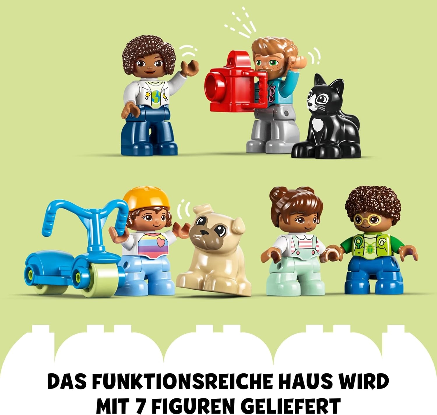 3-in-1 Familienhaus Puppenhaus für Kleinkinder - bis zu 35% Rabatt