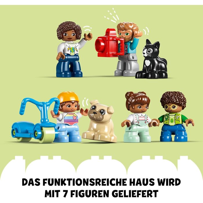 3-in-1 Familienhaus Puppenhaus für Kleinkinder - bis zu 35% Rabatt