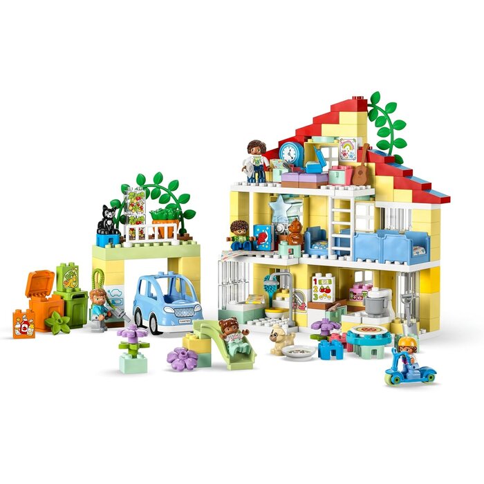3-in-1 Familienhaus Puppenhaus für Kleinkinder - bis zu 35% Rabatt