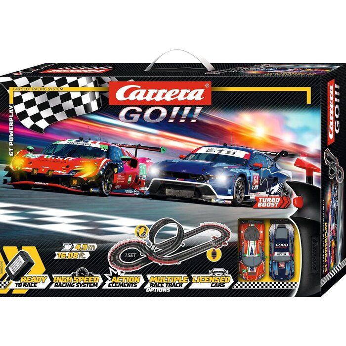 Carrera Rennbahn-Set mit Ford Mustang & Ferrari - Action pur - Bis zu 34% Rabatt