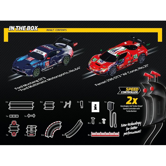Carrera Rennbahn-Set mit Ford Mustang & Ferrari - Action pur - Bis zu 34% Rabatt