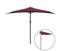 Vidaxl Halb-Sonnenschirm 300x155cm, Weinrot - Jetzt bis zu 40% sparen!
