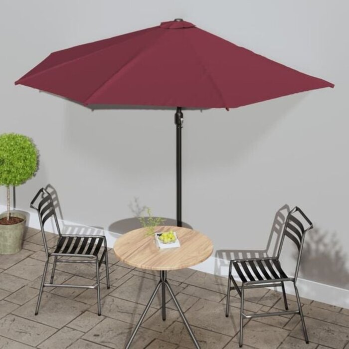 Vidaxl Balkon-Halbschirm 300x155x223 cm, Weinrot - 63% Rabatt