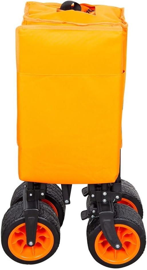 Faltbarer Bollerwagen bis 100 kg - Schwarz/Orange - bis zu 34% Rabatt