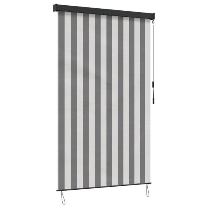 Vidaxl Außenrollo 100x250 cm Anthrazit/Weiß - UV-Schutz - bis zu 34% Rabatt
