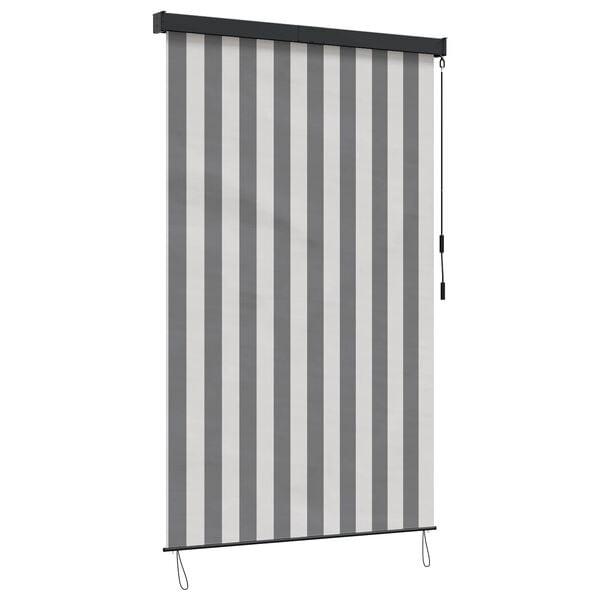 Vidaxl Außenrollo 100x250 cm Anthrazit/Weiß - UV-Schutz - bis zu 34% Rabatt